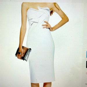 Topshop strapless white bow tie midi dress. NWT size 6